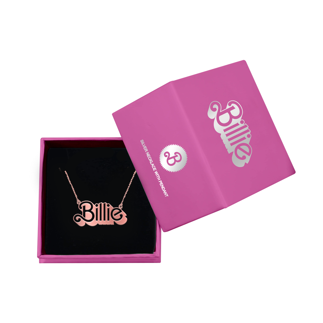 Billie Eilish Pink Billie Necklace