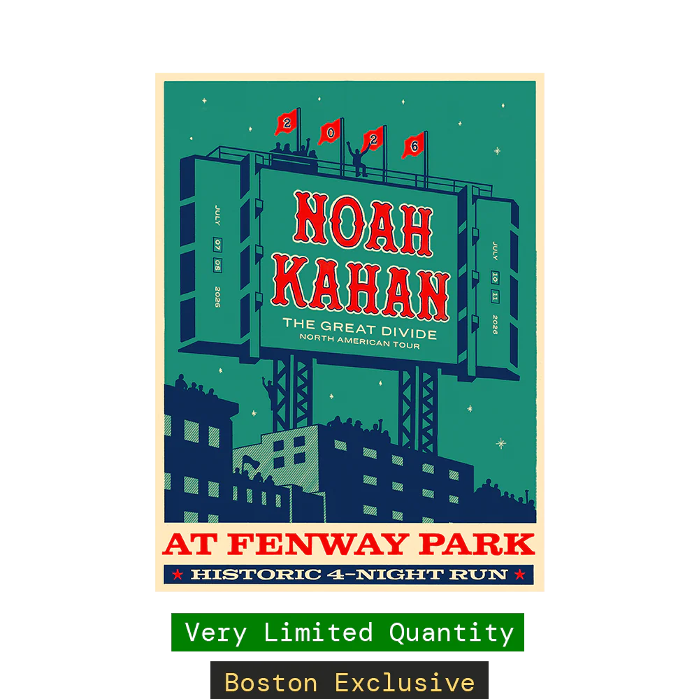 Noah Kahan The Great Divide Fenway Park 2026 Poster