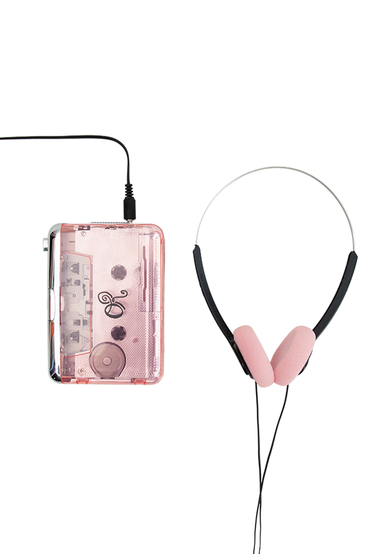 Olivia Rodrigo Logo Portable Cassette Player and Headphones Set