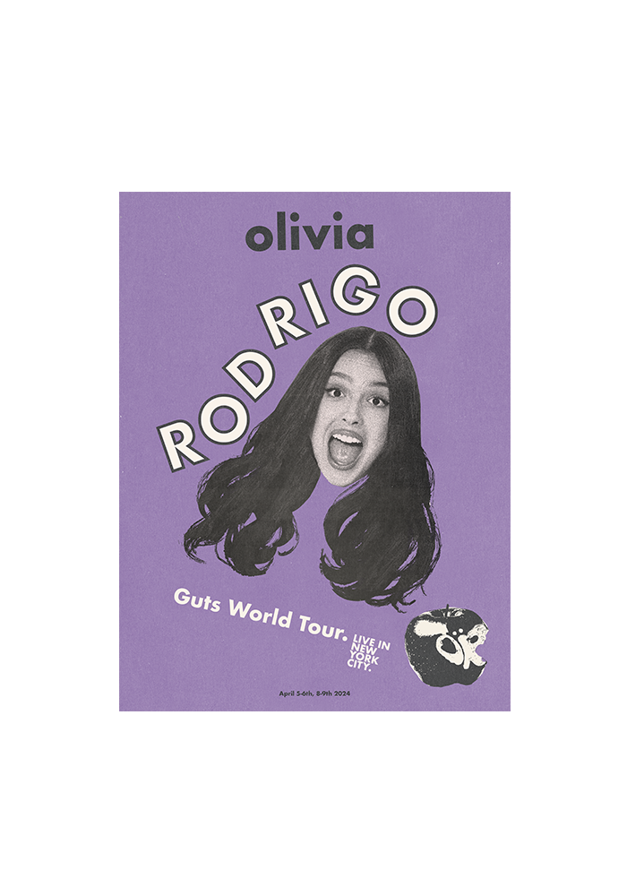 Olivia Rodrigo New York City Tour Poster