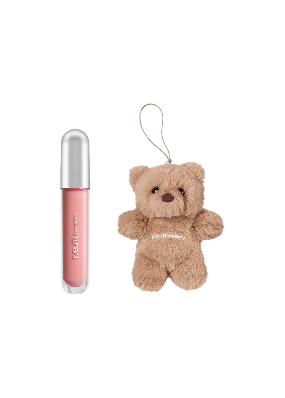 r.e.m. beauty Teddy Bear Lip Product Holder Keychain