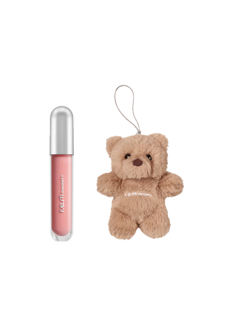 r.e.m. beauty Teddy Bear Lip Product Holder Keychain