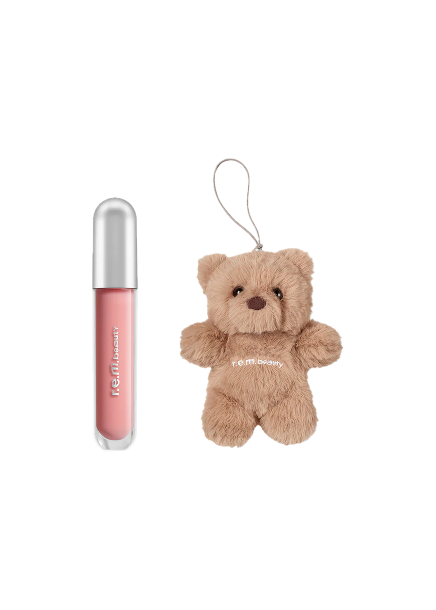r.e.m. beauty Teddy Bear Lip Product Holder Keychain