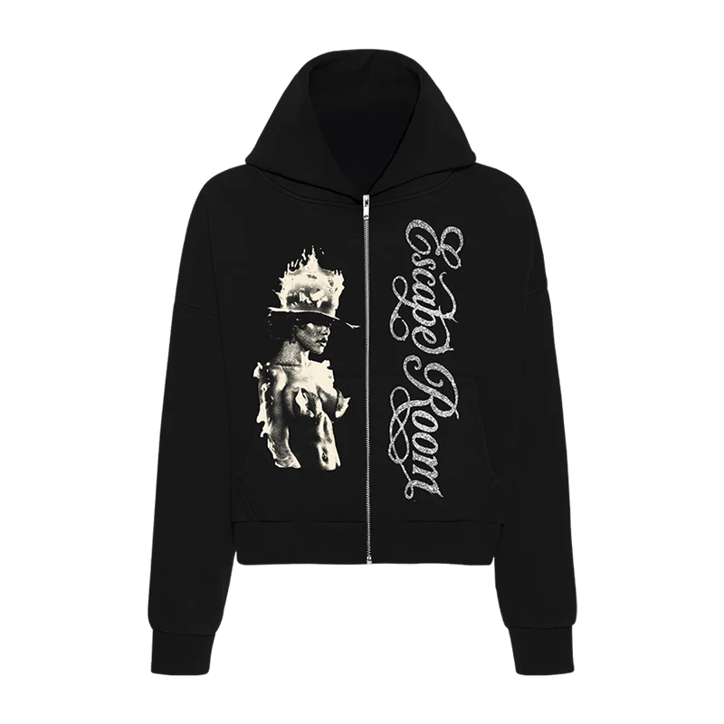 Glitter Ink Zip Hoodie